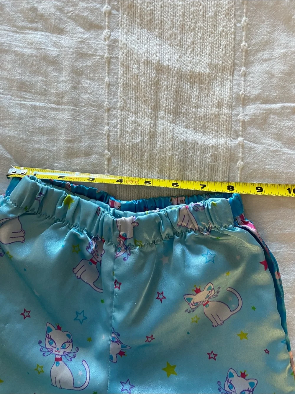 Girls' 6 Aqua Blue Kitty and Castle Silky Pajama Pants - 2-Pack